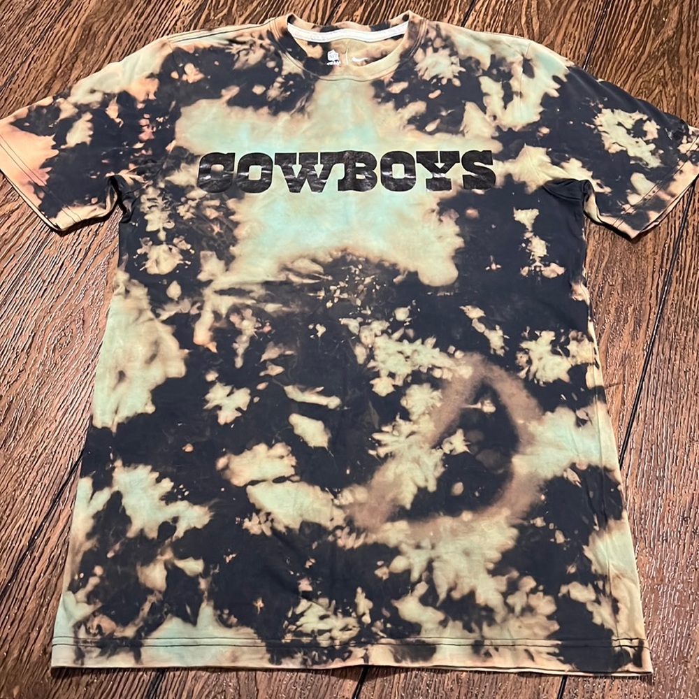 Custom Nike NFL team aparrel Dallas Cowboys tie dye shirt size S